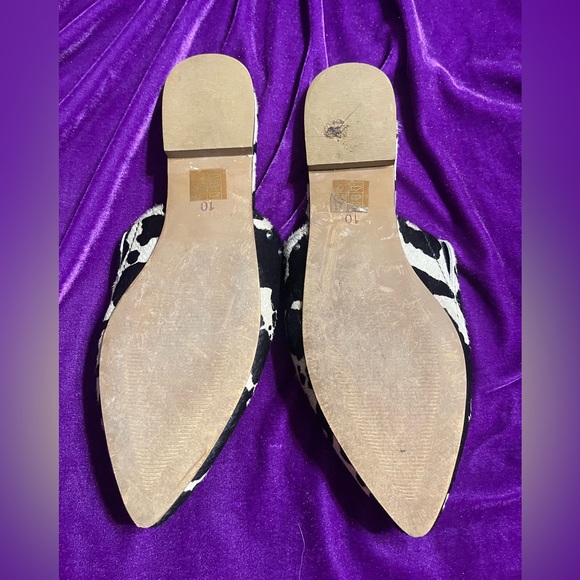 Myra cow print slip on mules - Picture 3 of 4